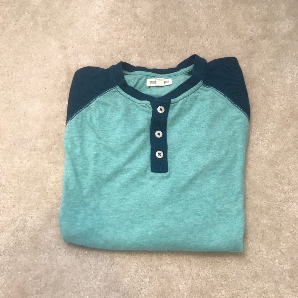 Tucker + Tate turquoise and blue long sleeve tee